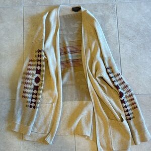 Pendleton Open Front Cotton Cardigan Sweater